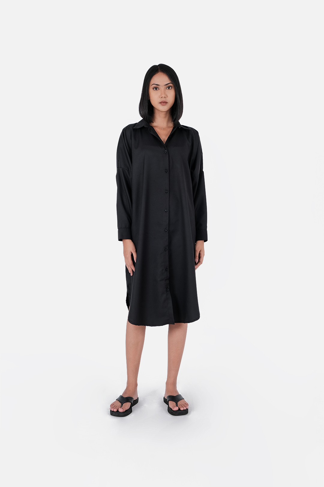 VIDOJ – MISSY BLACK SHIRT DRESS